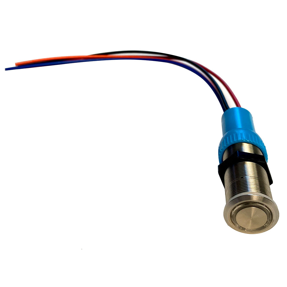 Bluewater 22mm Push Button Switch OffOn Momentary Contact BlueRed LED 1 Lead 905921131