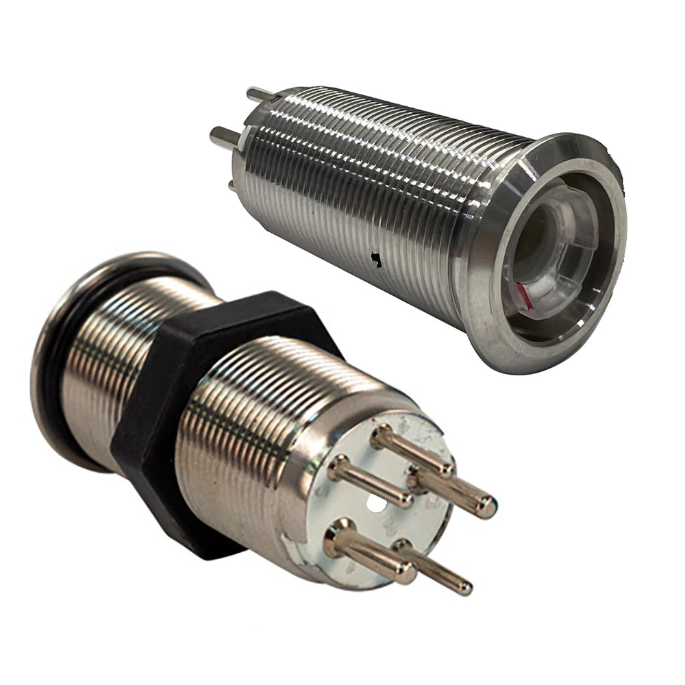 Bluewater 19mm Inrush Push Button Switch NavAnchor OffOnOn BlueGreenRed LED Switch Body Only 90573114