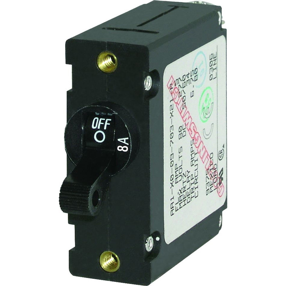 Blue Sea 7347 ACDC Single Pole Magnetic World Circuit Breaker 8 AMP 7347