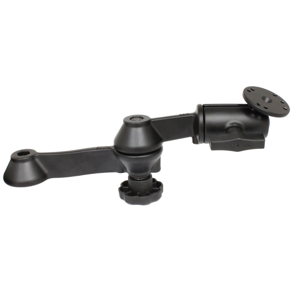 RAM Mount 12 Double Swing Arm w25 Round Base Powder Coated Marine Grade Aluminum RAMVB1101U