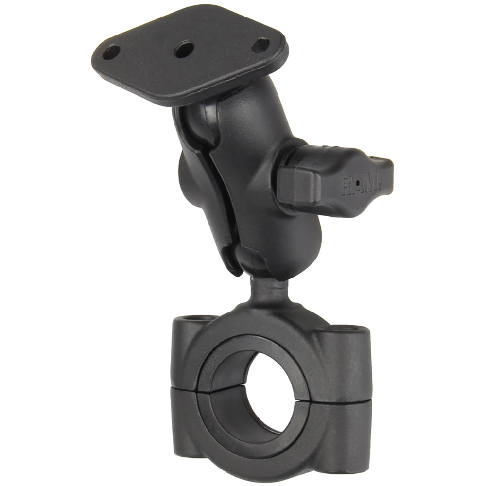 RAM Mount RAM Torque 1 18 1 12 Diameter HandlebarRail Base with B Size 1 Ball Short Arm and Diamond Plate