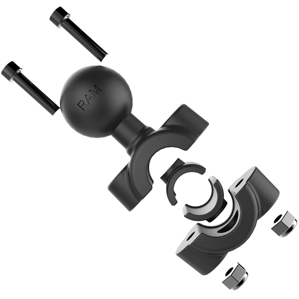 RAM Mount RAM Torque 38 58 Diameter Mini Rail Base with 1 Ball Short Arm and XGrip for Larger Phones RAMB4083762AUN10
