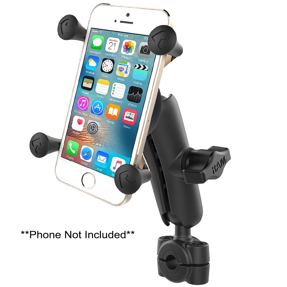 RAM Mount RAM Torque 38 58 Diameter Mini Rail Base with 1 Ball Medium Arm and XGrip for Phones RAMB4083762UN7U