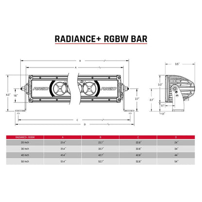 RIGID Industries Radiance  20 Light Bar  RGBW 220053
