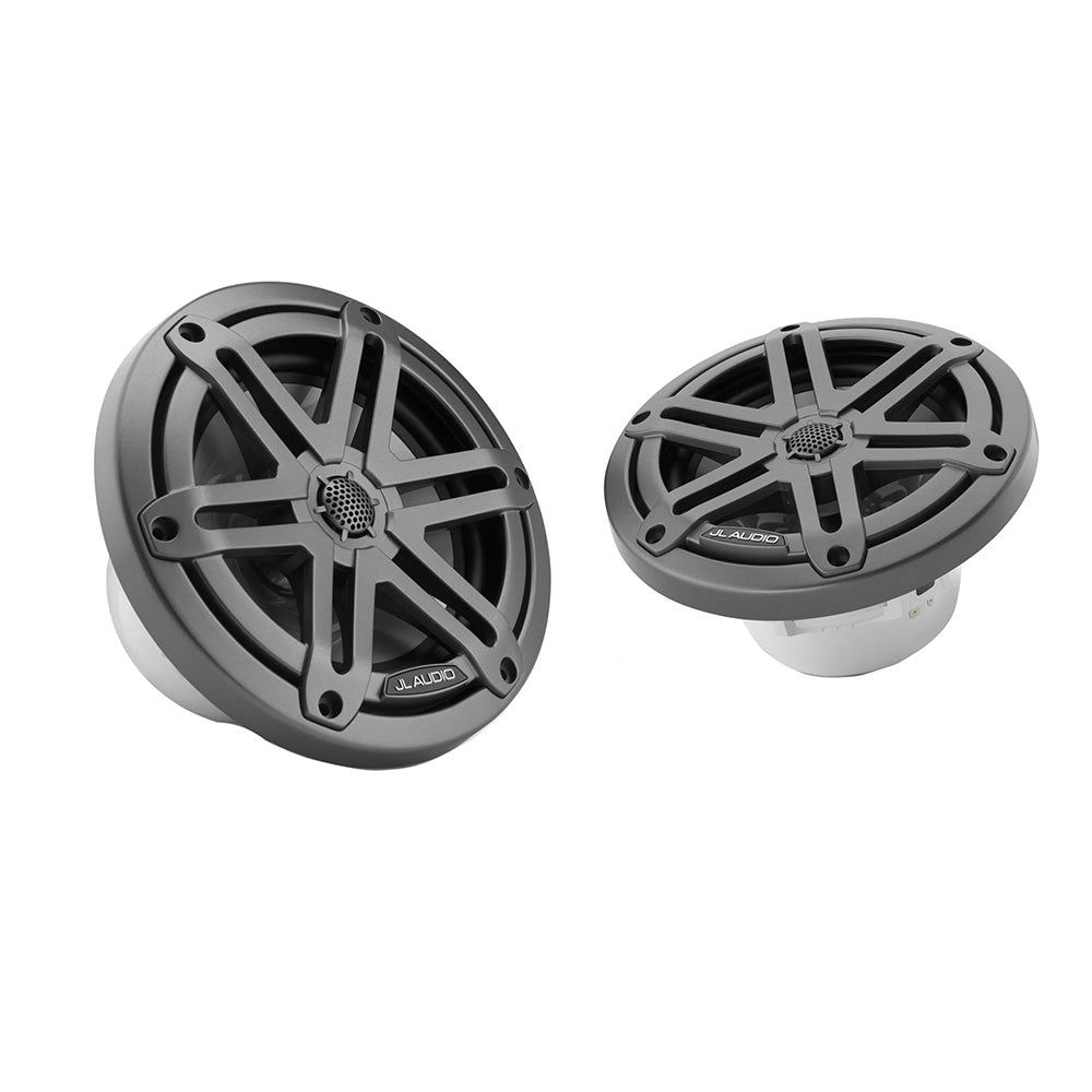 JL Audio M3 Series 65 Marine Coaxial Speakers wGrey Metallic Sport Grilles  M3650XSGm 0100306100