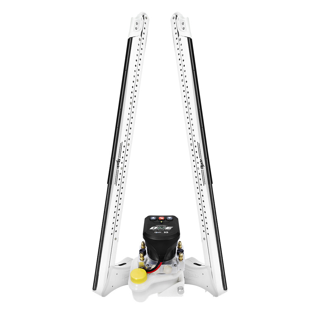 PowerPole Blade ONE Pump BLS Shallow Water Anchor System  10  Dual Blade  White PP2BLS10WT