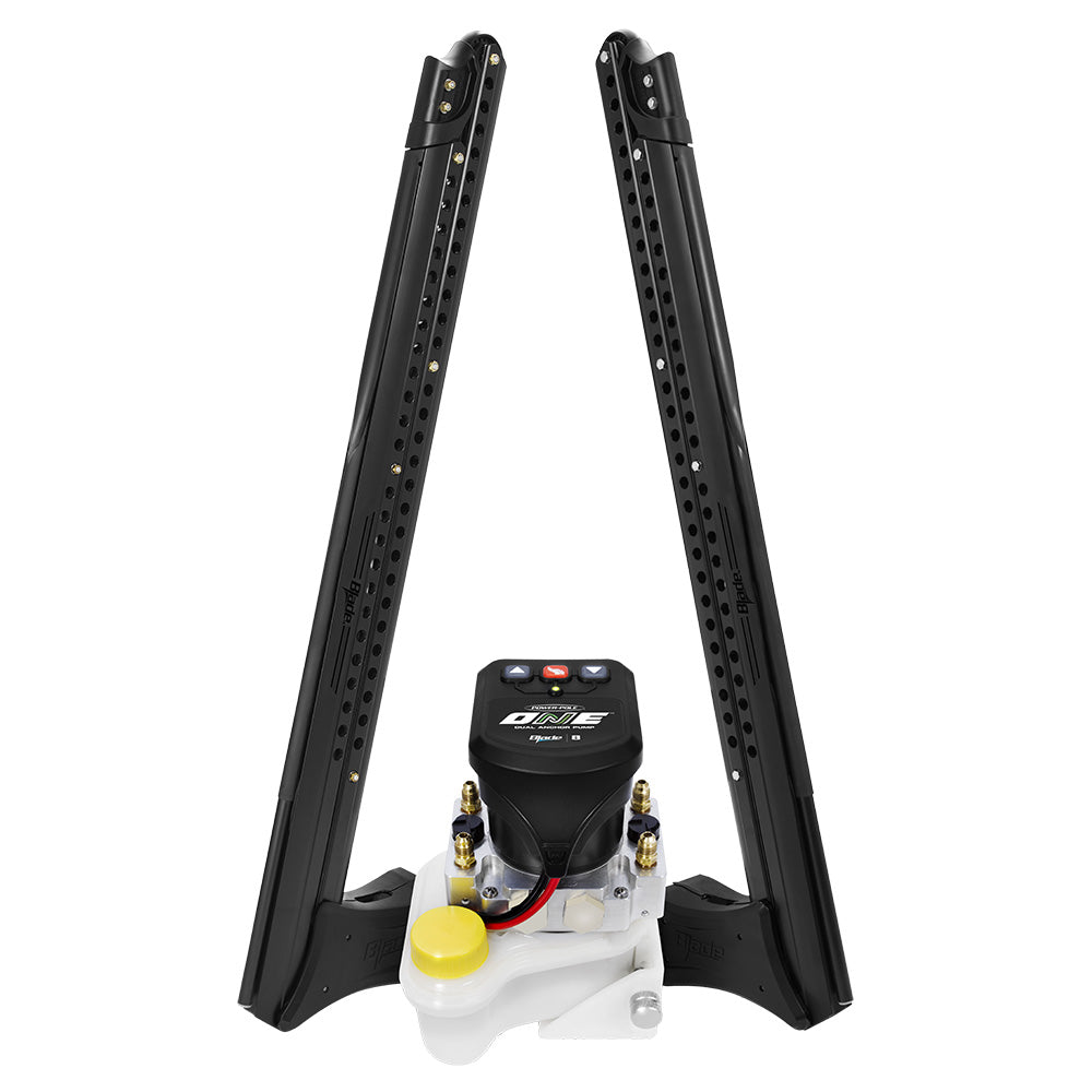 PowerPole Blade ONE Pump BLS Shallow Water Anchor System  8  Dual Blade  Matte Black PP2BLS8MB