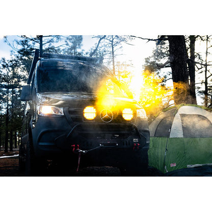 RIGID Industries 360Series Amber Pro 9 Offroad Spot Beam wAmber Backlight Pod  Single 36522