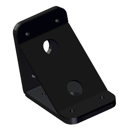 PowerPole Deck Mount  0 Setback  6 Rise  Black PKBD04UBK