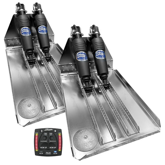Bennett Marine BOLT 14x20 Dual Electric Trim Tab System wOne Box Indication Unit BOLT1420HDOBI
