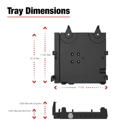 RAM Mount RAM Vertical DrillDown Laptop Mount RAMVB181SW3