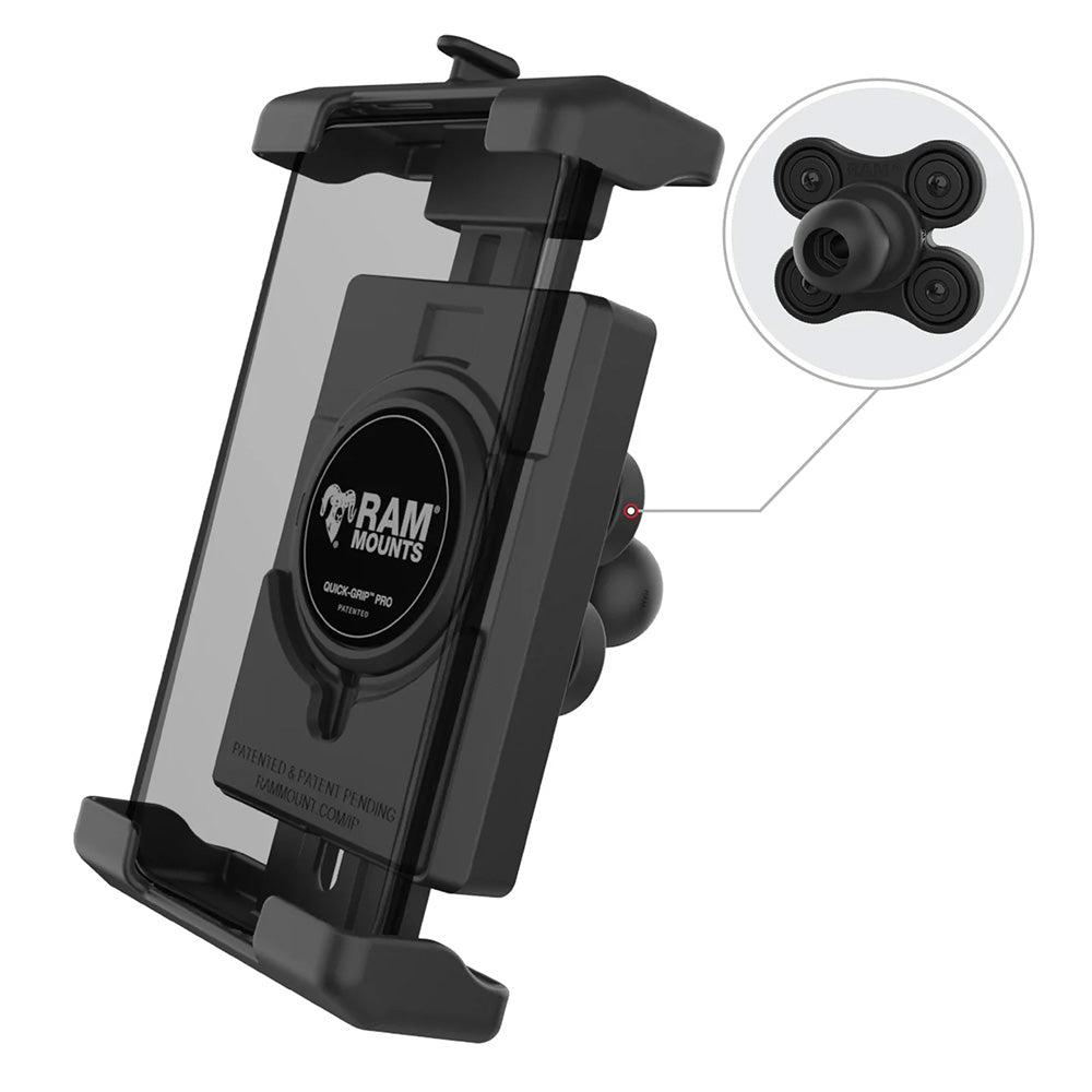 Ram Mount RAM QuickGrip Pro XL Phone Holder wBall  Vibration Damper RAMHOLPD7BVU