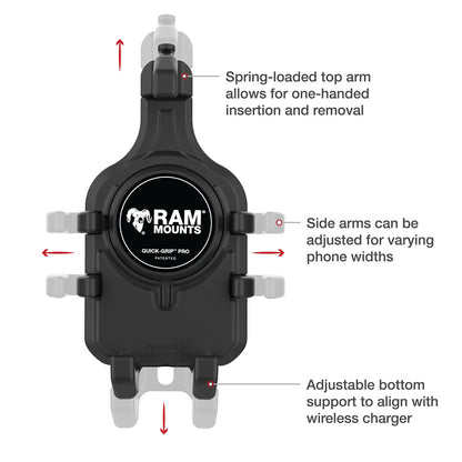 Ram Mount RAM QuickGrip Pro Phone Holder wBall  Vibration Damper RAMHOLPD5BVU