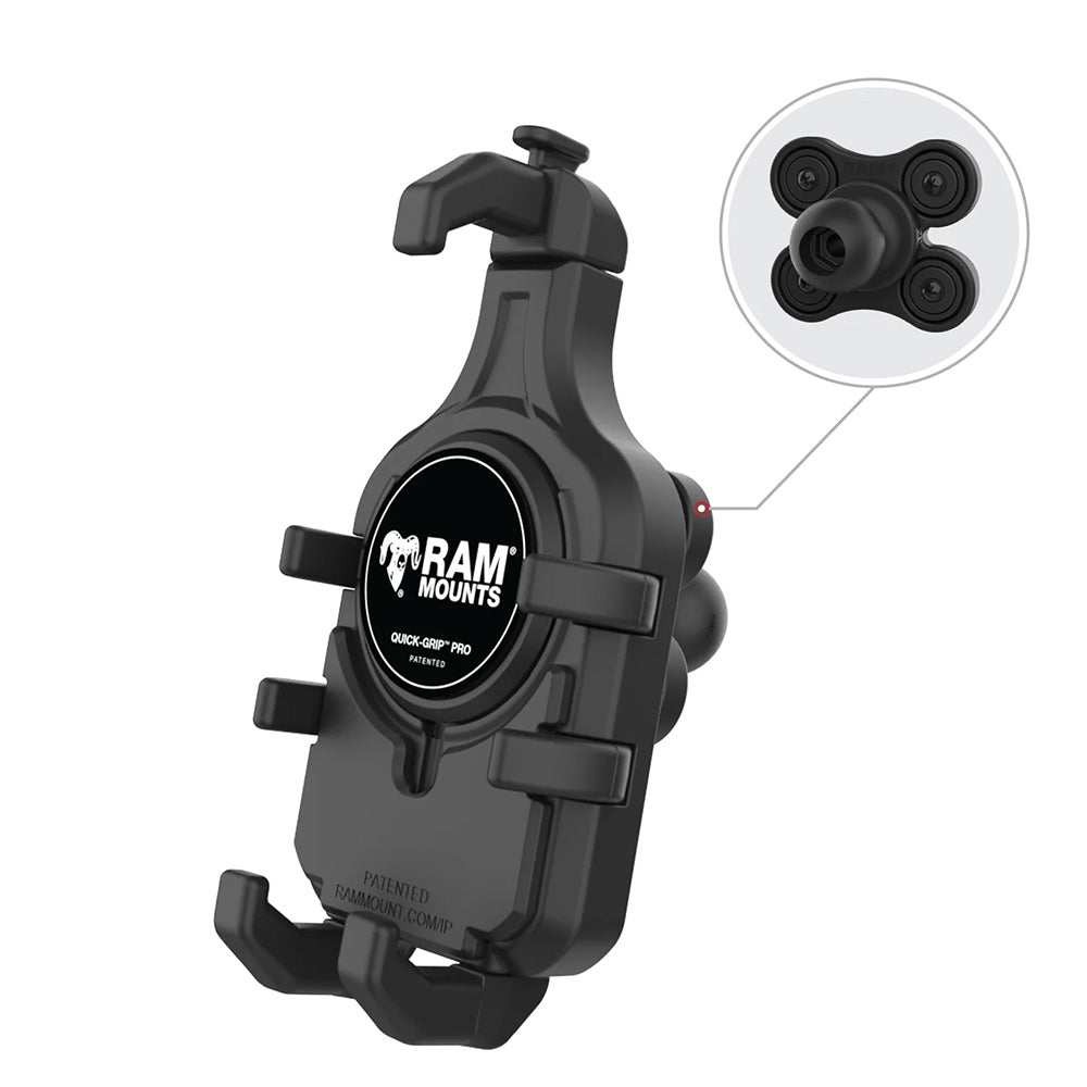 Ram Mount RAM QuickGrip Pro Phone Holder wBall  Vibration Damper RAMHOLPD5BVU