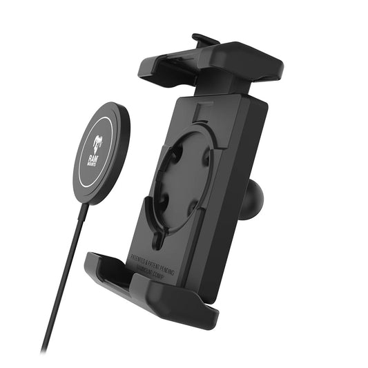 Ram Mount RAM QuickGrip Pro XL wBall  Qi2 15W Wireless Charger RAMHOLPD7BW2MU