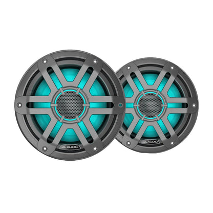 JL Audio M200 Marine Speakers 77 wLED  Grey Sport Grille 0100475701