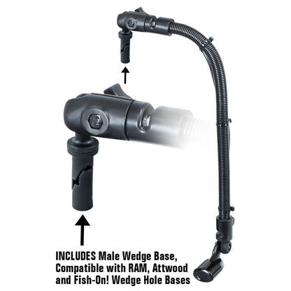 RAM Mount Transducer Arm Mount w1 Ball Wedge  Compatible wScottyHobie RAMB31618TRA1354