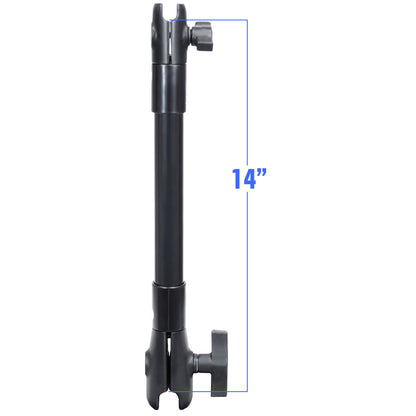 RAM Mount 14 Long Extension Pole w1 and 15 Single Open Socket RAPCB20114U