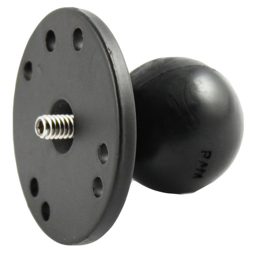 RAM Mount 25 Round Base w15 Ball  1420 Threaded Male Post fCameras RAM202AU