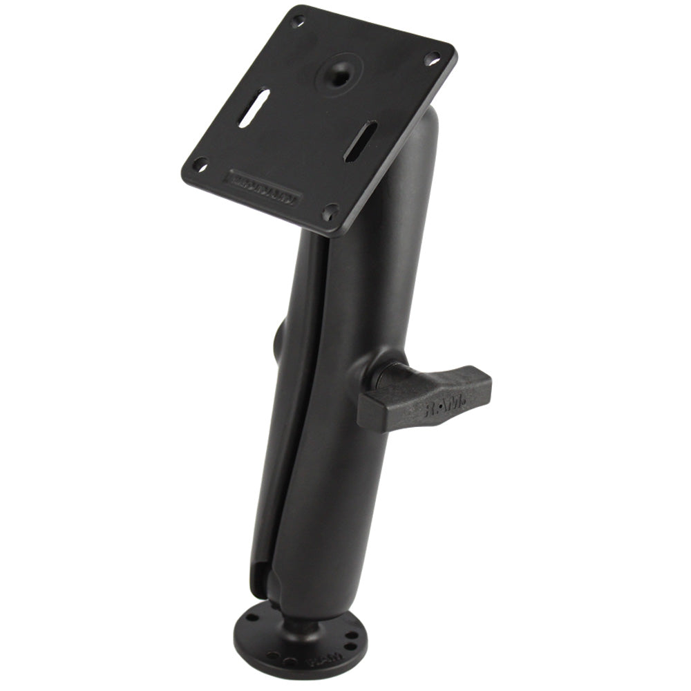 RAM Mount 15 Diameter Ball Mount wLong Double Socket Arm 25 Round Base AMPs  3625 Square Base VESA RAM101UD2461