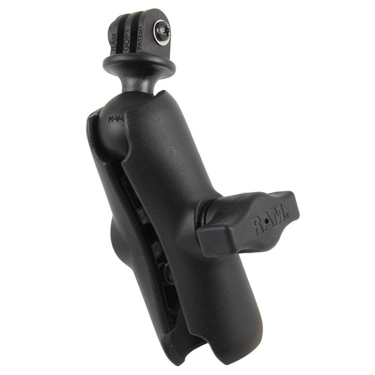 RAM Mount GoPro Hero Adapter with Double Socket Arm RAMB202GOP1201U