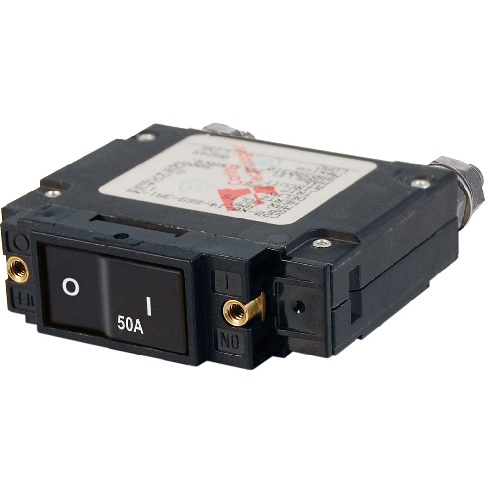 Blue Sea 7546 CSeries Flat Rocker Circuit Breaker  Single Pole  50A 7546