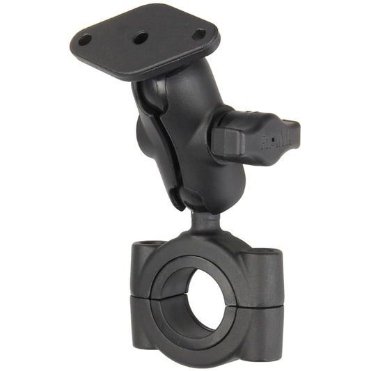 RAM Mount RAM Torque 1 18  1 12 Diameter HandlebarRail Base with B Size 1 Ball Short Arm and Diamond Plate
