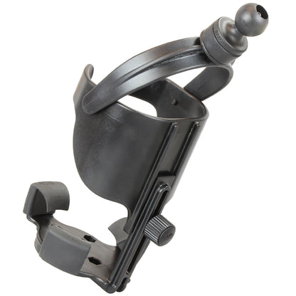 RAM Mount RAM Level Cup XL with Torque 34  1 Diameter Rail Base and Short Arm RAMB408751A417U