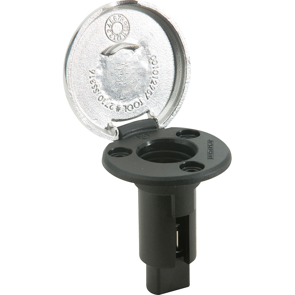 Attwood LightArmor PlugIn Base  2 Pin  Stainless Steel  Round 910R2PSB7