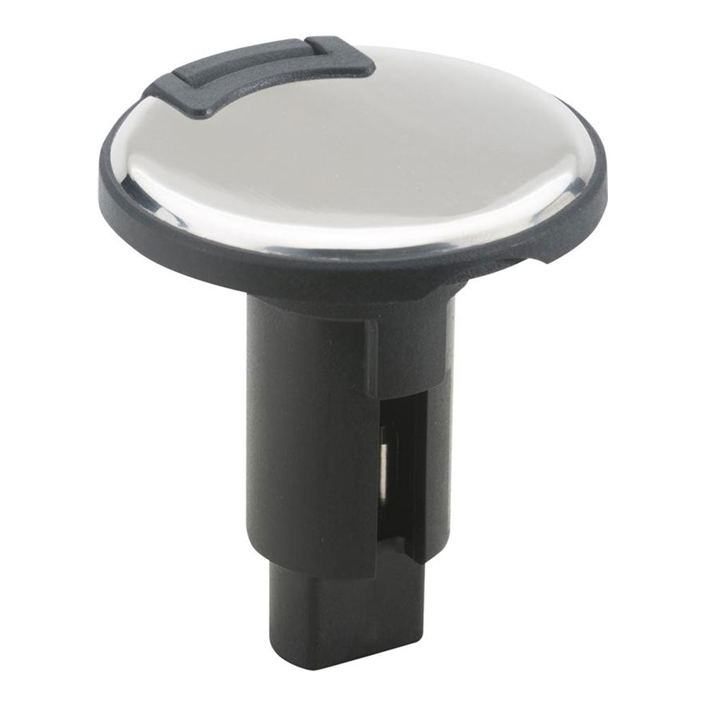 Attwood LightArmor PlugIn Base  2 Pin  Stainless Steel  Round 910R2PSB7