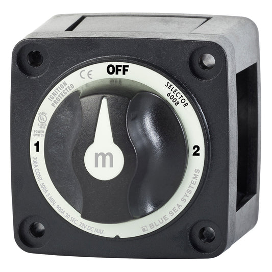 Blue Sea 6008200 mSeries Selector 3 Position Battery Switch  Black 6008200