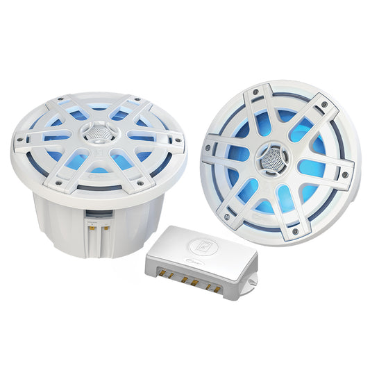 PolyPlanar MAOC8 8 500 Watt Waterproof Blue LED Speaker  White MAOC8