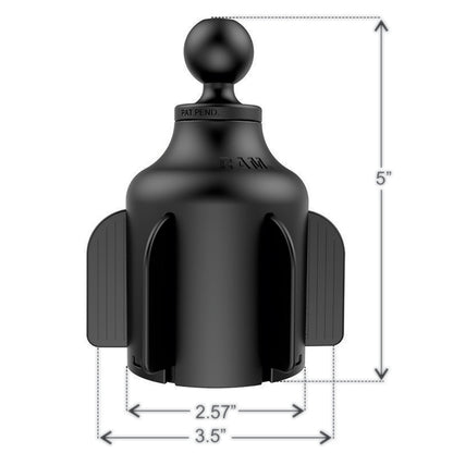 RAM Mount RAM Stubby Cup Holder Mount wRound Plate RAPB2994202U