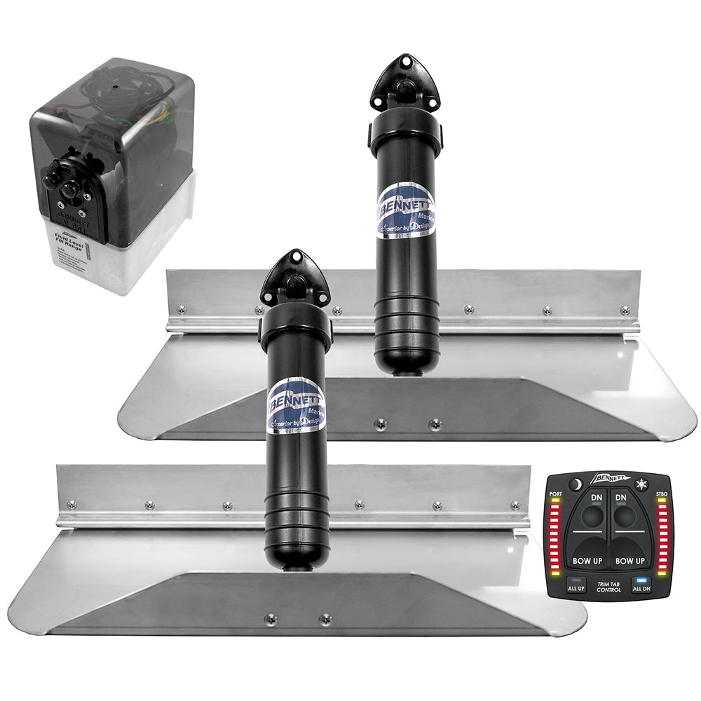 Bennett Marine 18x9 Hydraulic Trim Tab System wOne Box Indication 189OBI