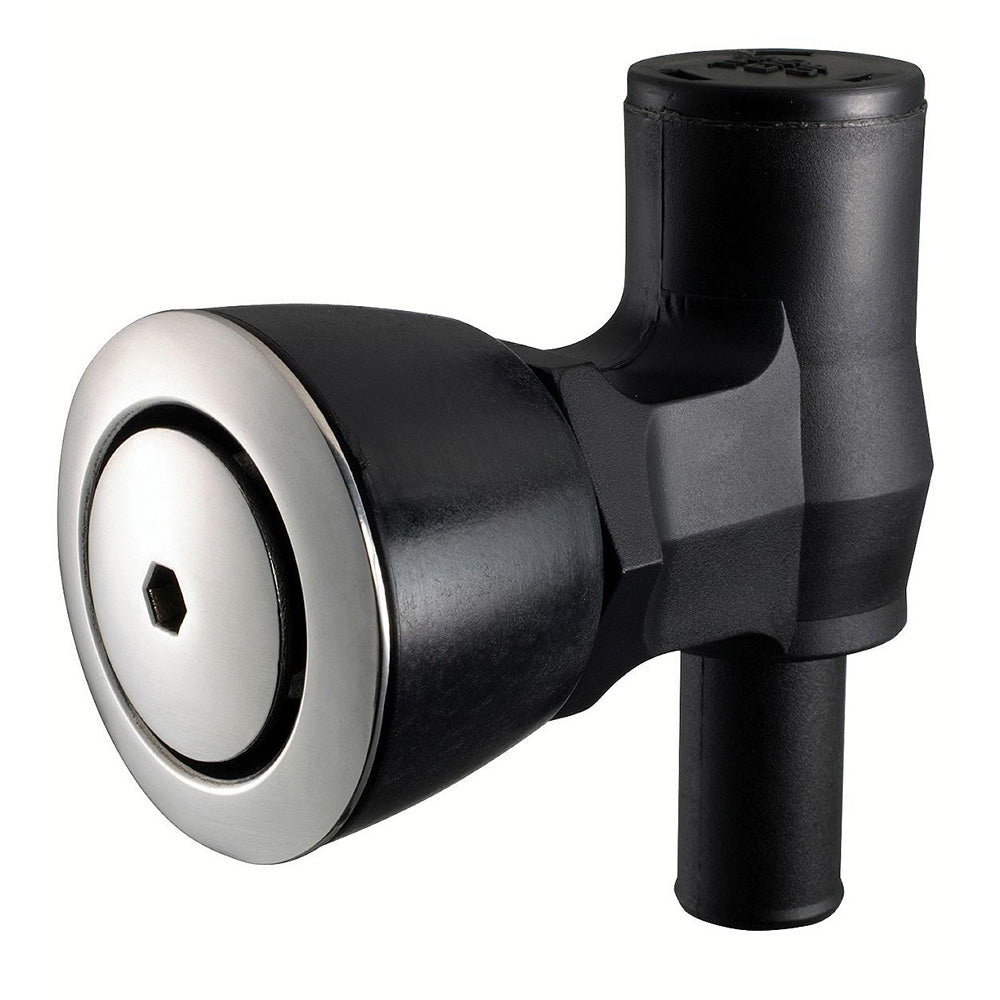 Attwood 90 PTrap Fuel Tank Vent  Flush Mount  Black wStainless Steel Vent Head 16746