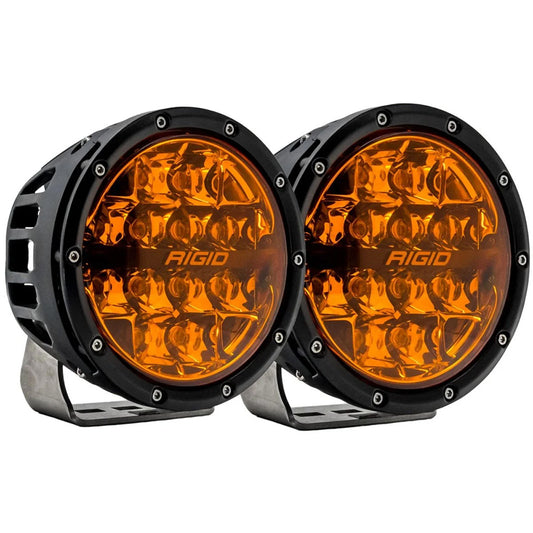 RIGID Industries 360 Series 6 Spot wAmber Pro Lens  Pair 36210